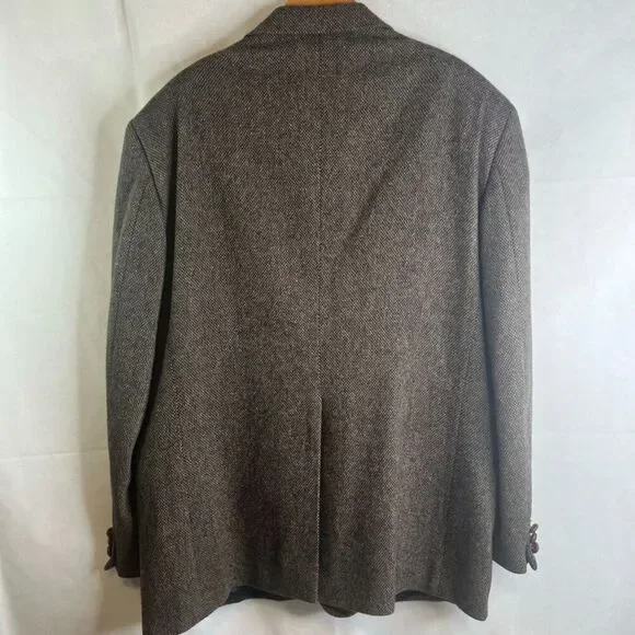 Croft & Barrow Tweed Wool Blend Single Breasted Blazer Jacket Size 44L - Picture 3 of 12